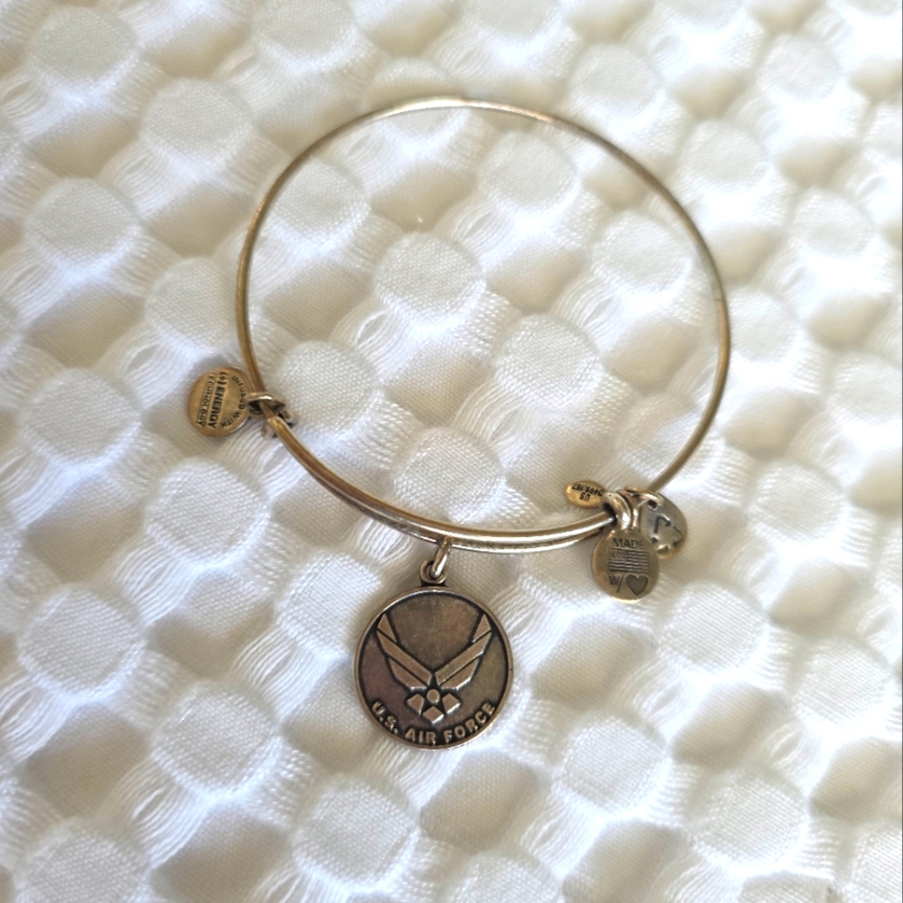 Alex and Ani Silver Air Force Charm Bracelet